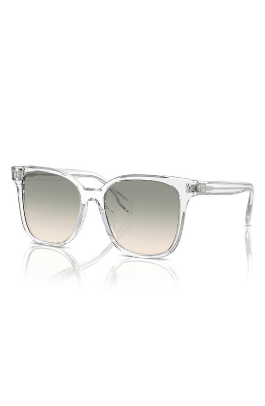 Tory Burch 53mm Gradient Square Sunglasses In Clear