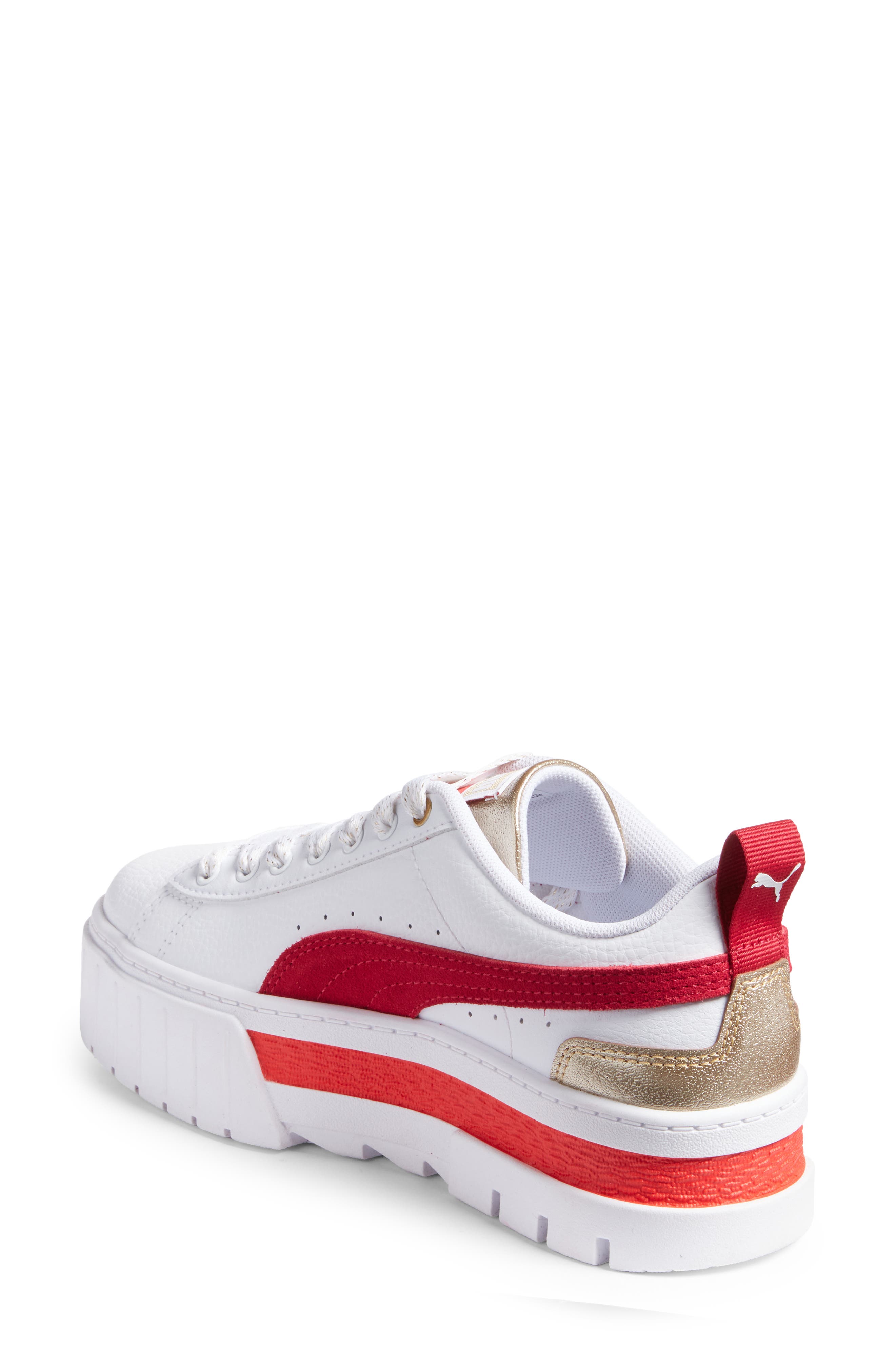 puma platform sneakers red