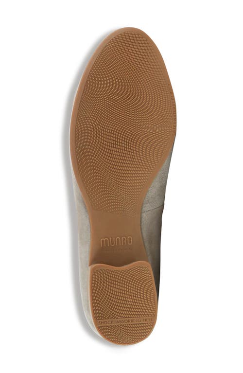 Munro Joslynn Ballet Flat In Deep Taupe Suede