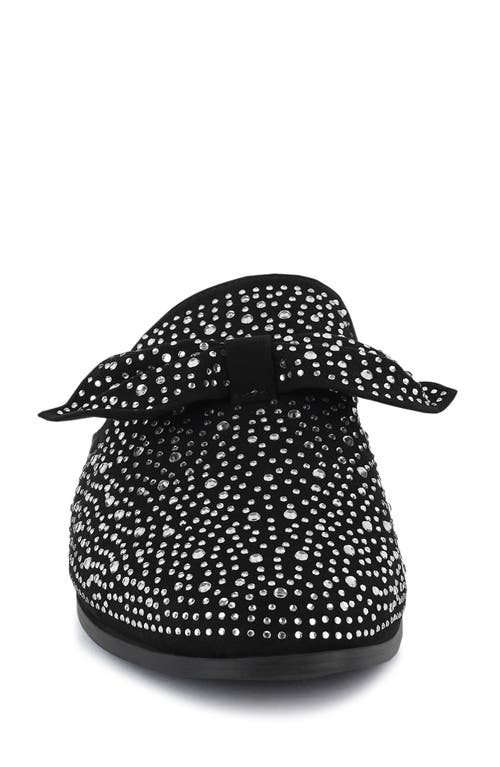 London Rag Whoopie Rhinestone Mule In Black