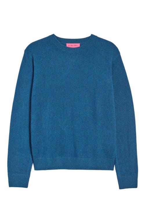 Gender Inclusive Simple Cashmere Sweater in Peacock