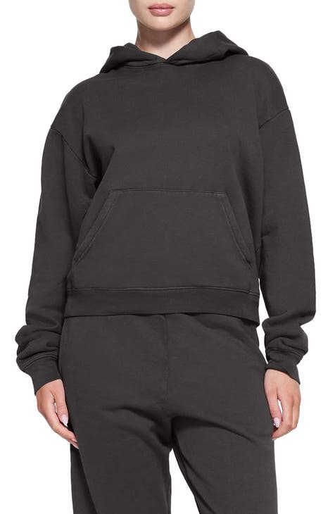 KAREN THOMAS Organic Cashmere Loungewear Women's 100% Pure Knitted Cashmere  Sweatsuit Set with Hoodie & Jogger Sweatpants (Black, Extra Small) at   Women's Clothing store