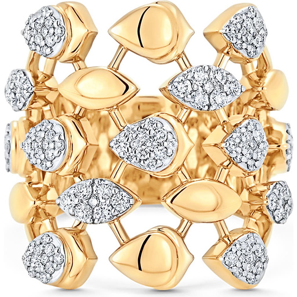 Sara Weinstock Lierre Pear Diamond Ring In Yellow Gold/diamond