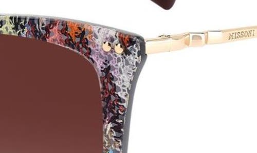 Missoni 54mm Cat Eye Sunglasses In Multicolor/burgundy Shaded