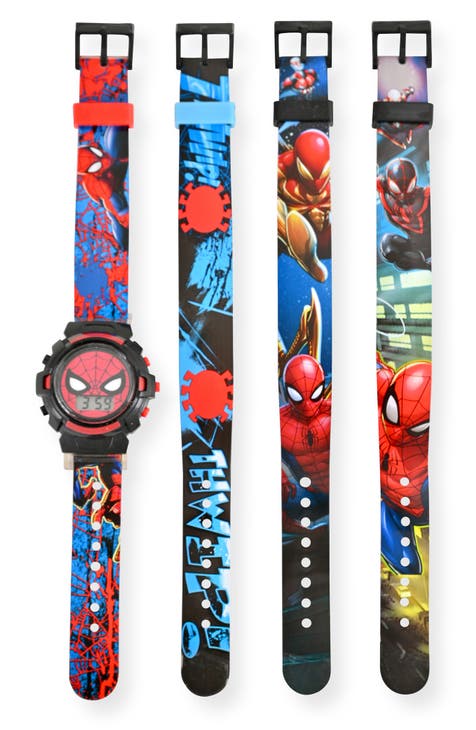 Spiderman® LCD Watch with Interchangeable Straps