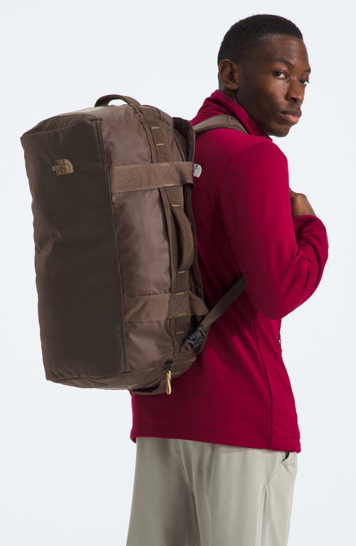 The North Face Base Camp Voyager 42l Duffle Bag In Smokey Brown/khaki Stone
