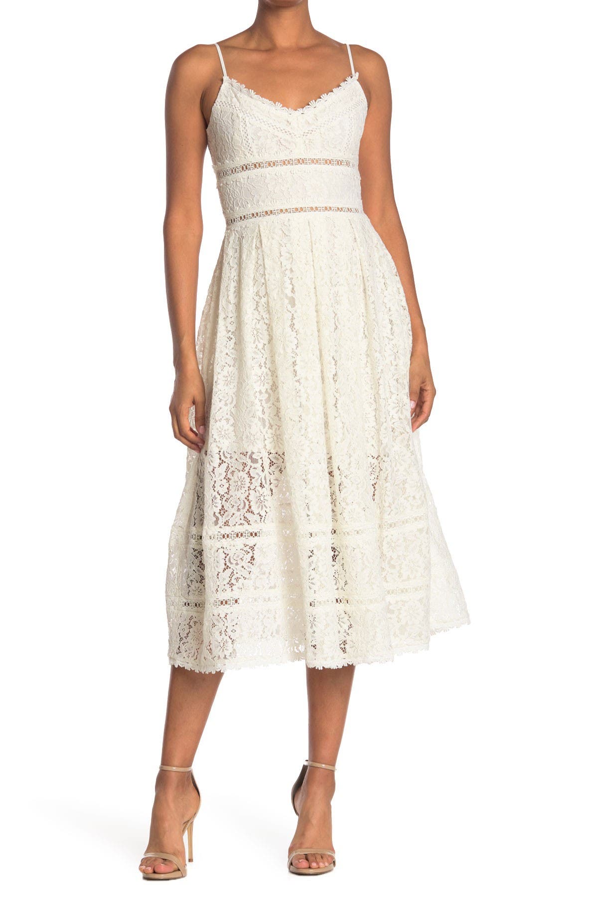 Nsr Sleeveless Lace Midi Dress Nordstrom Rack