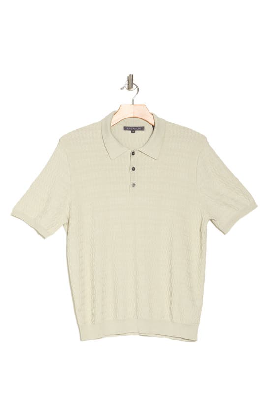 Shop Slate & Stone Wave Knit Sweater Polo In Sand