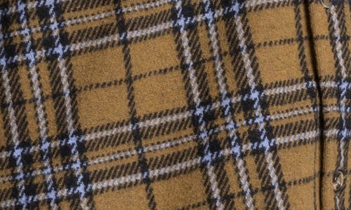 Thread & Supply Jasper Plaid Button-up Tunic Shirt In Camel Black Plaid