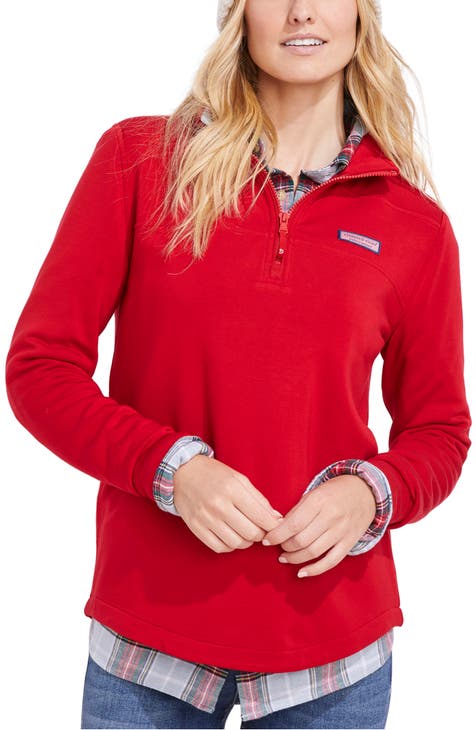 Boston Red Sox Vineyard Vines Sankaty Quarter-Zip Sweatshirt - Red