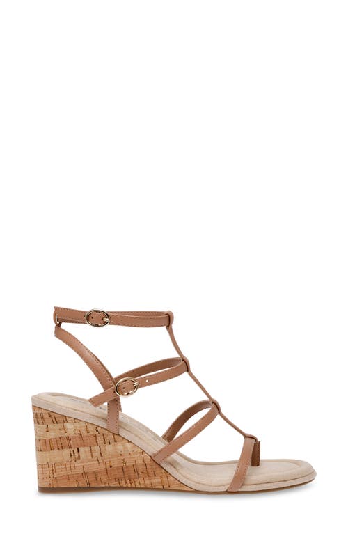 Shop Anne Klein Seville Cage Sandal In Tan Smooth