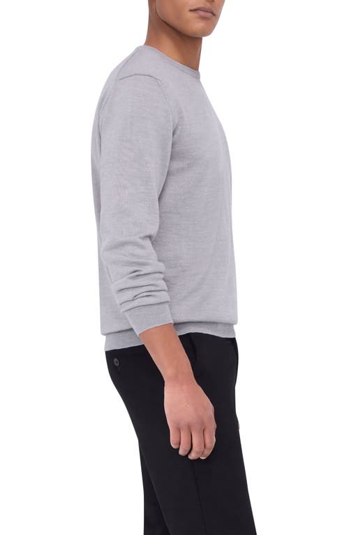 Bugatchi Scott Crewneck Merino Wool Sweater In Platinum
