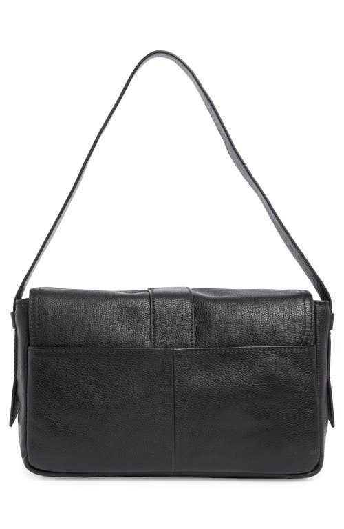 Shop Lucky Brand Ezra Leather Shoulder Bag In Black