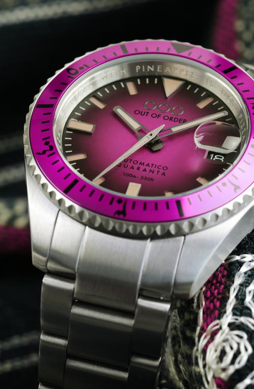 Out Of Order Quaranta Bracelet Watch, 40mm In Fuchsia
