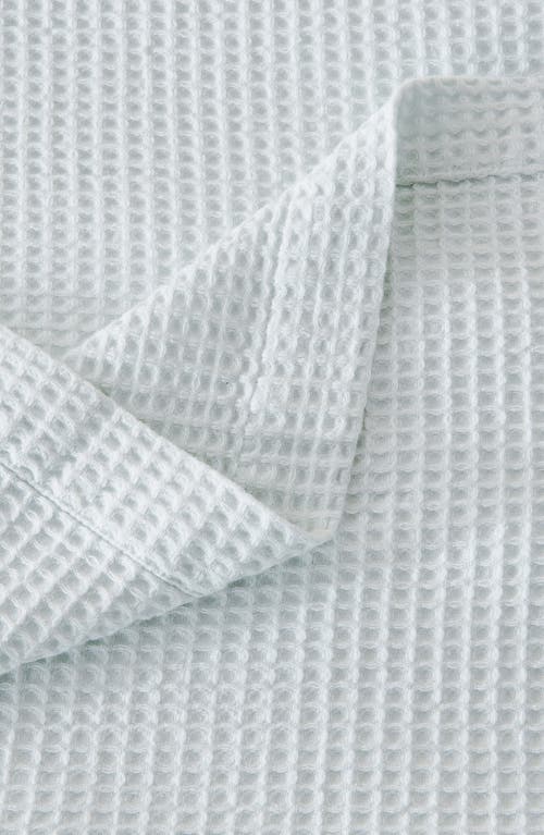 Woven & Weft Cotton Waffle Weave Throw Blanket In Pale Blue