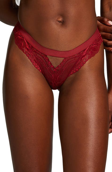 Hunkemoller Tora Strappy String Thong 3 Pack In Pink, Red And Black-Multi  for Women