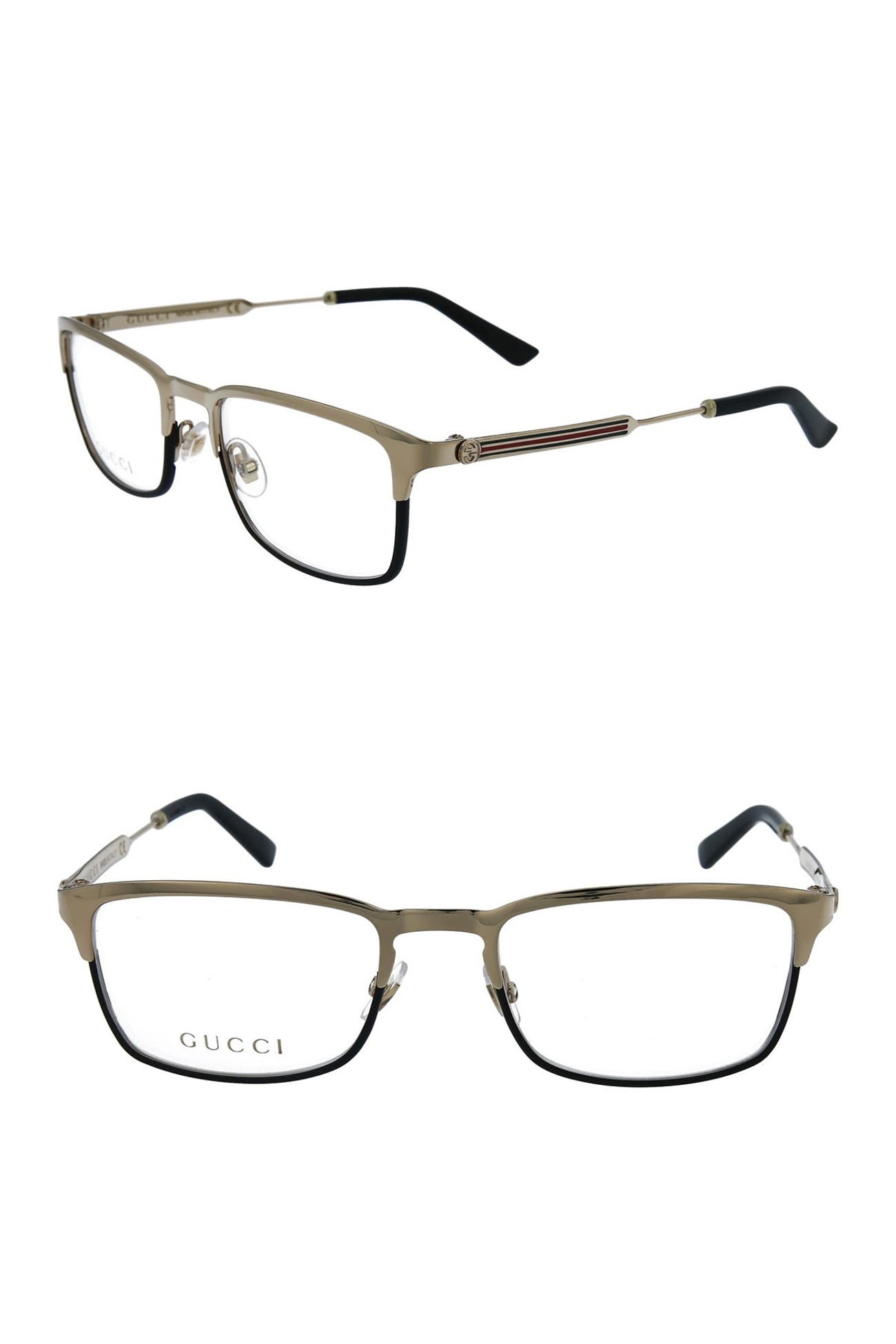 GUCCI 53mm Rectangle Optical Frames Nordstrom Rack