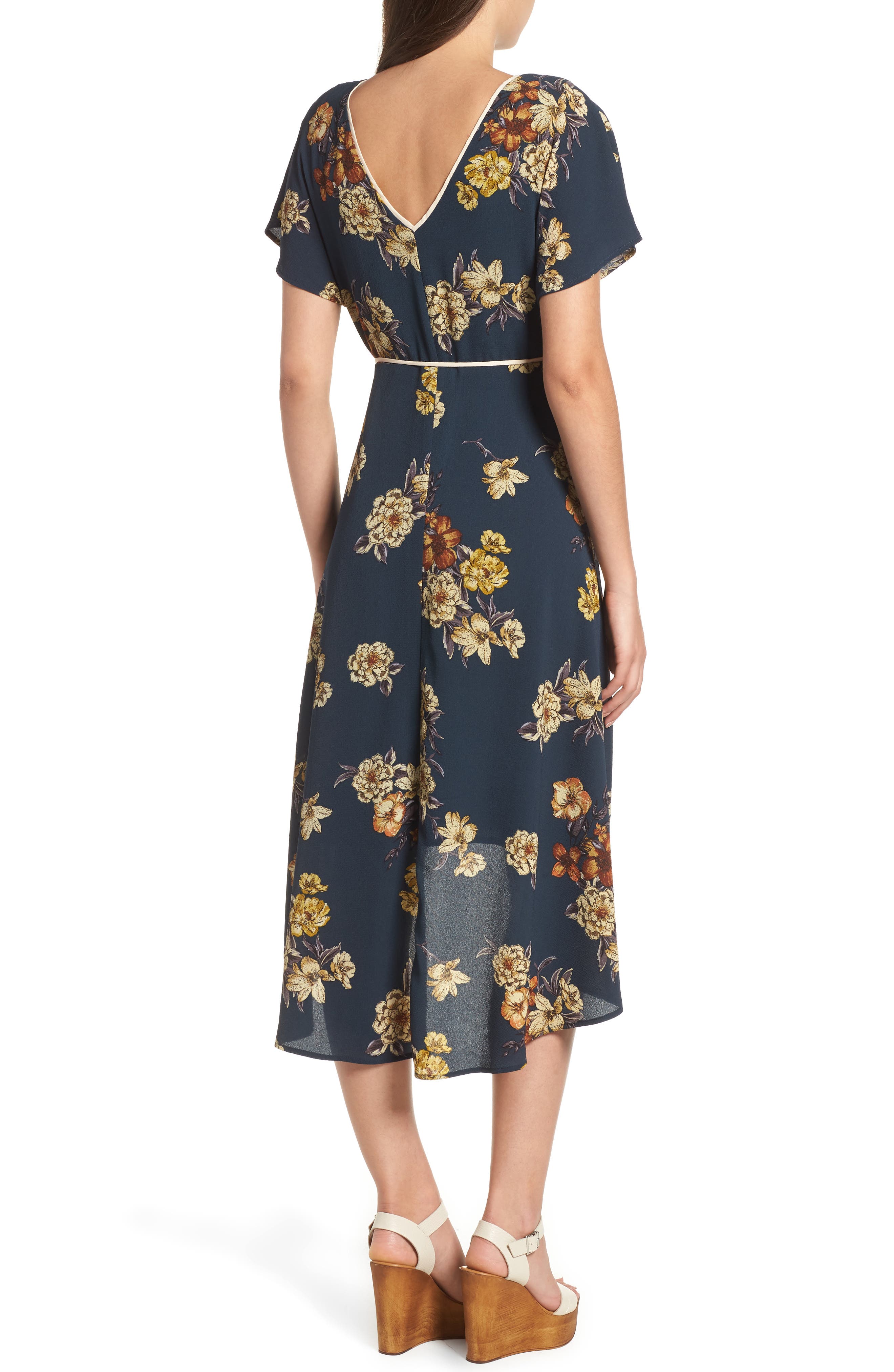 leith floral wrap dress