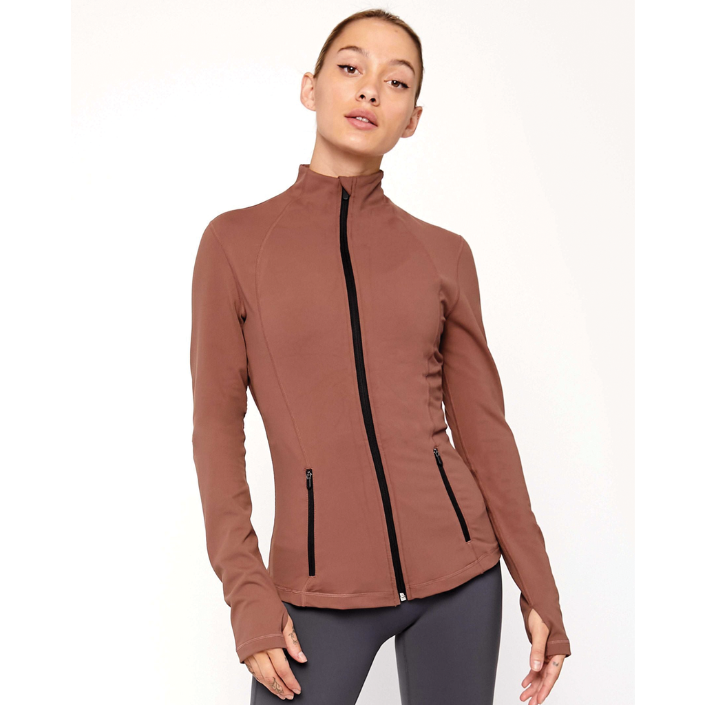 Rebody Active Gen Xyz Zip Up Cloudlux Track Jacket In Walnut