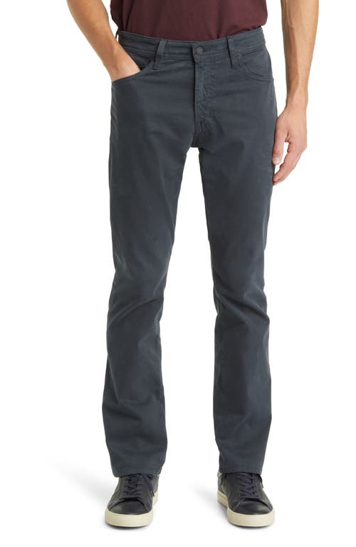 Shop Ag Everett Sueded Stretch Sateen Slim Straight Leg Pants In Melange Smoke