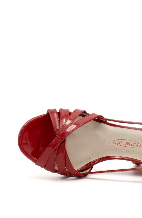 Shop Amalfi By Rangoni Camogli Slingback Sandal In Red Patent - Platinum Buckle