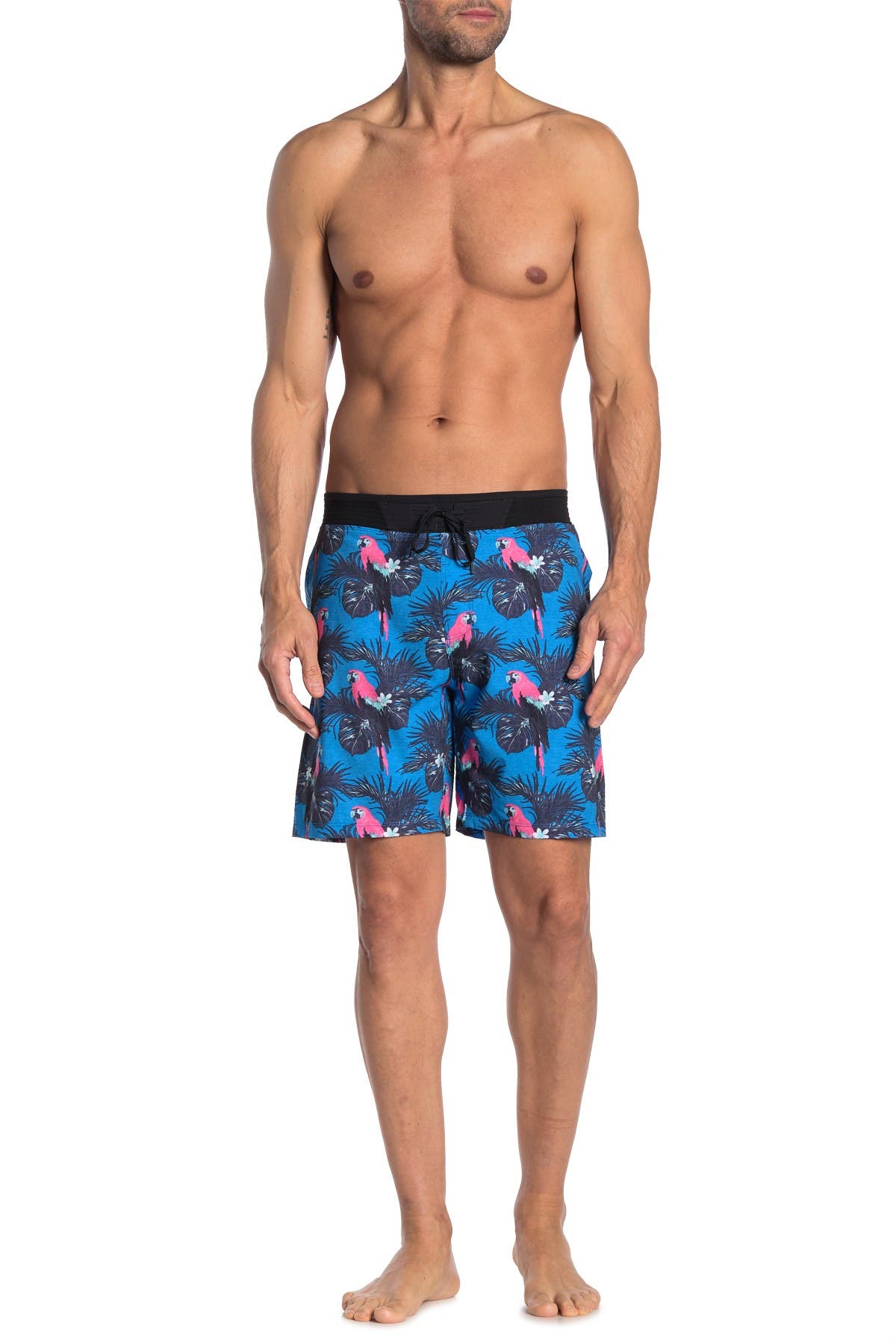 printed swim shorts