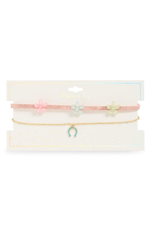 Ruby & Ry Kids' Set of 2 Choker Necklaces in Mul