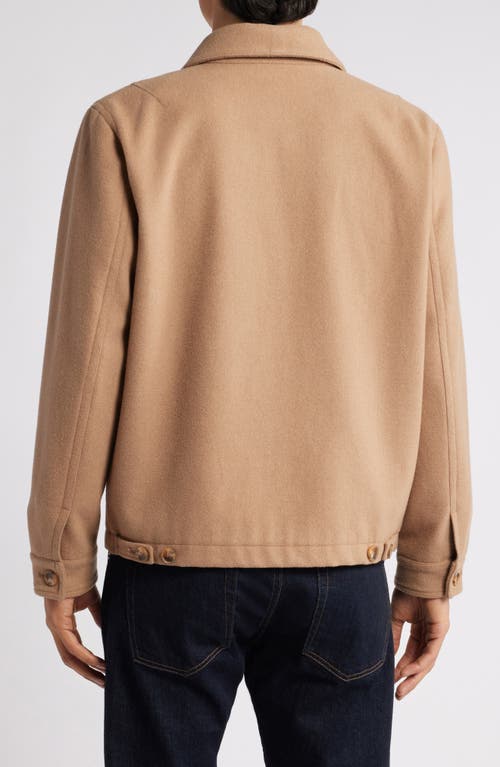 Shop Nordstrom Bouclé Zip Jacket In Tan Burro