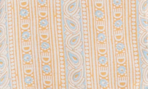 Joie Esther Print Crop Shirt In Apricot Nectar Multi