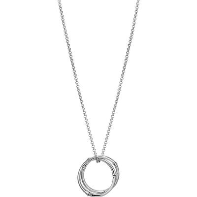 John Hardy Bamboo Circle Pendant Necklace