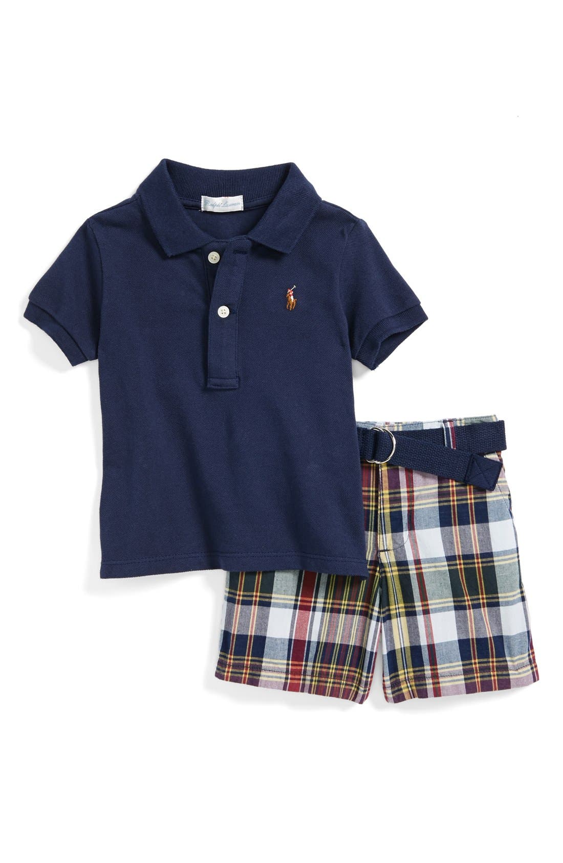 polo plaid shorts