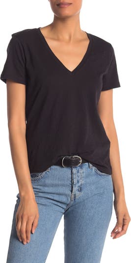 Lucky Brand Women's Short Sleeve Classic V-Neck Cotton Tee