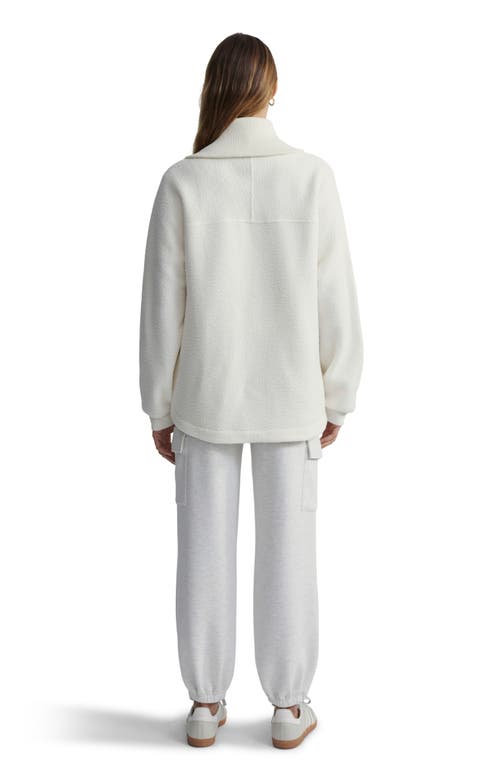 Shop Varley Eleanor High Pile Fleece Jacket In Egret