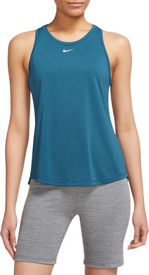 Nike Fit Dry Size Large (12-14) Blue's Racerback Tank Top Built In Bra