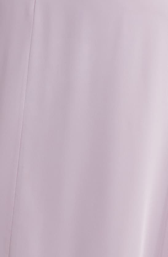 Alex Evenings Floral Embroidered Overlay Gown In Smokey Orchid