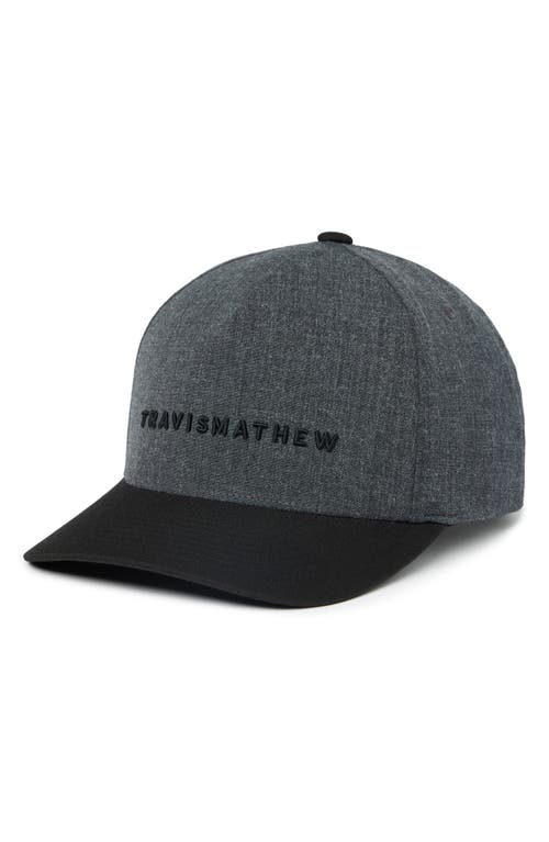 Shop Travismathew Passing Lane Snapback Baseball Cap In Heather Grey/black