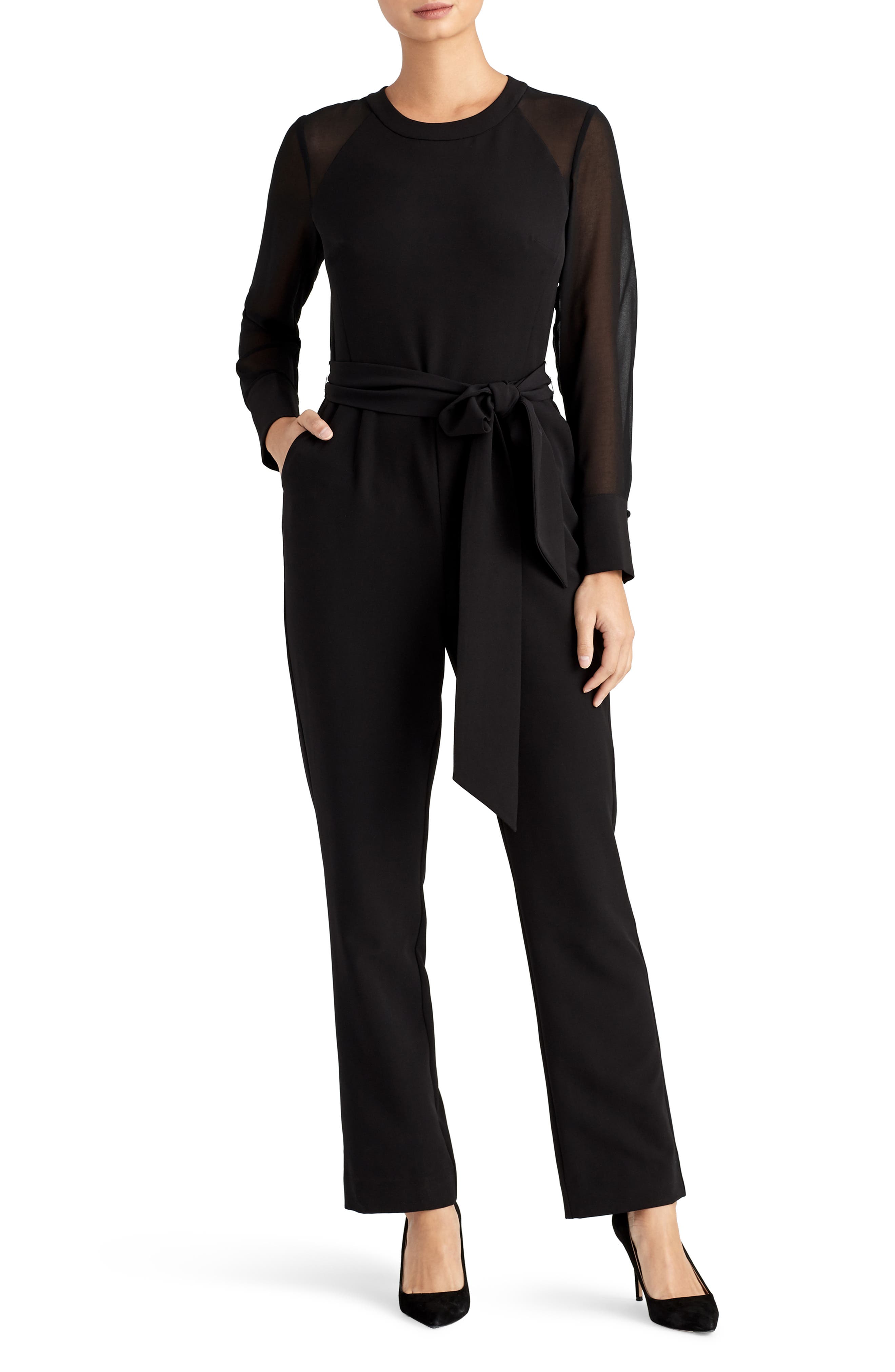 chiffon sleeve jumpsuit