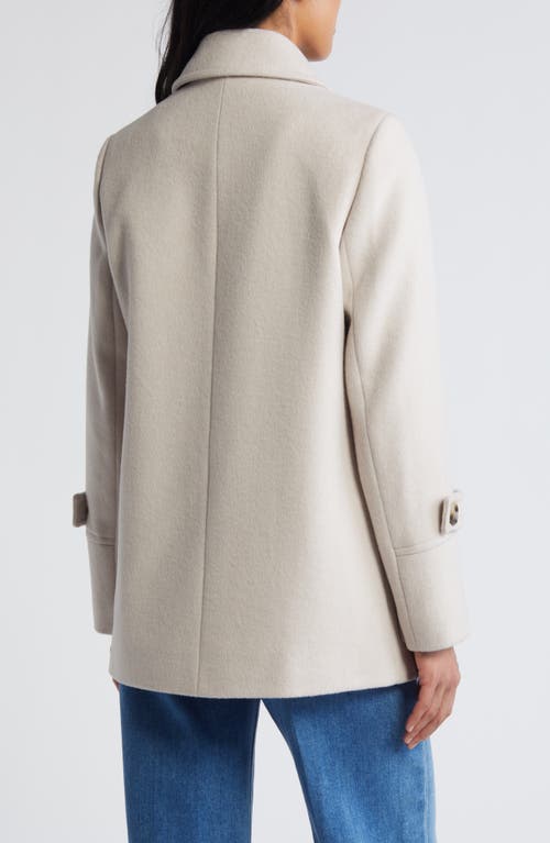 Shop Sam Edelman Wool Blend Peacoat In Creamy Oatmeal