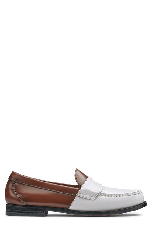Shop G.h.bass Logan Colorblock Penny Loafer In Whiskey/white