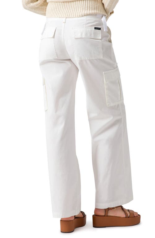 Shop Sanctuary Reissue High Waist Straight Leg Cargo Pants In White