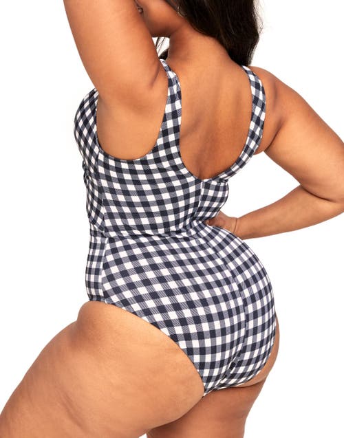 Shop Adore Me Andria Swimwear One-piece In Plaid Black