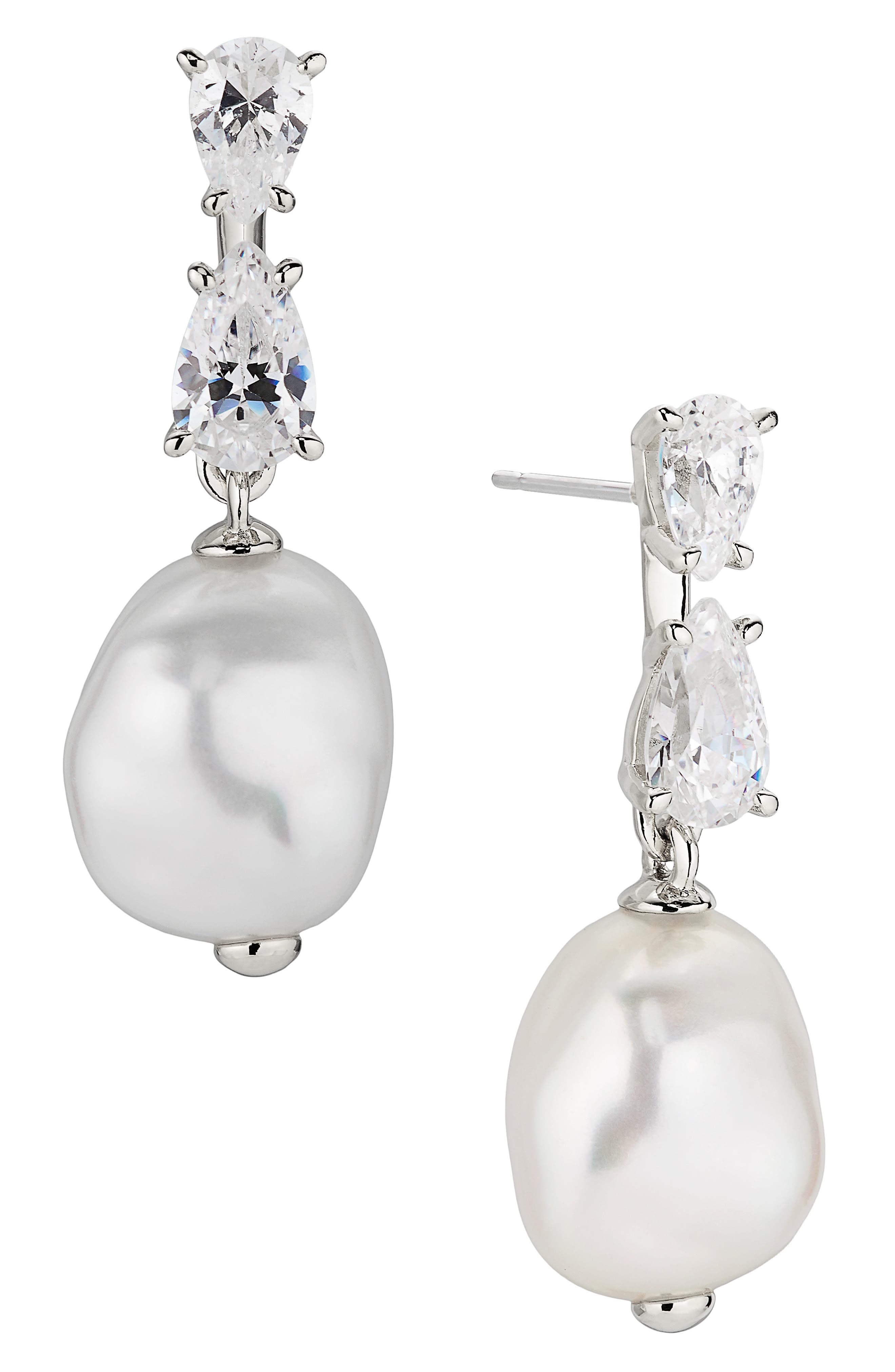 nadri pearl drop earrings