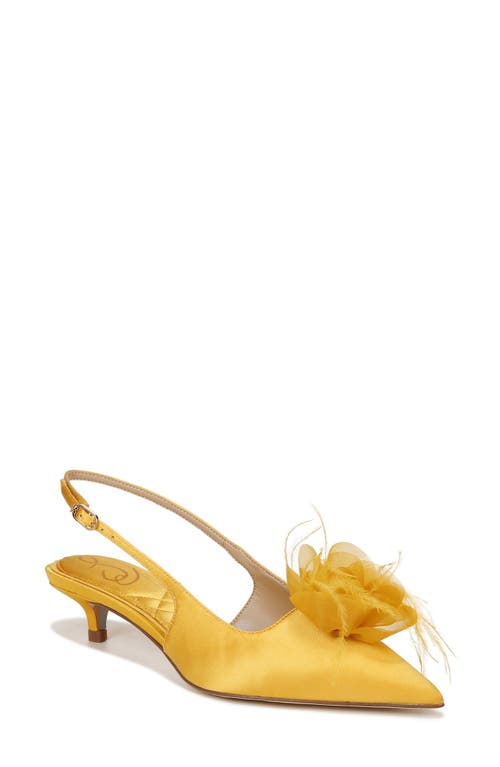 Sam Edelman Faye Kitten Heel Slingback Pump Sunflower Se at Nordstrom,