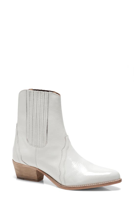 Free People New Frontier Chelsea Boot In Ivory Patent