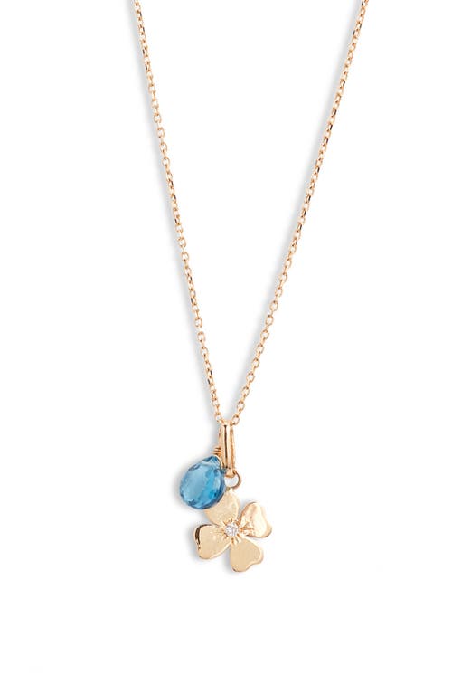 Anzie Women's X Mel Soldera 14k Yellow Gold, 0.01 Tcw Diamond & London Blue Topaz Pendant Necklace In Blue