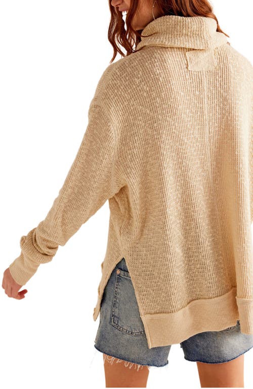 Shop Free People Tommy Oversize Turtleneck Sweater In Ivory