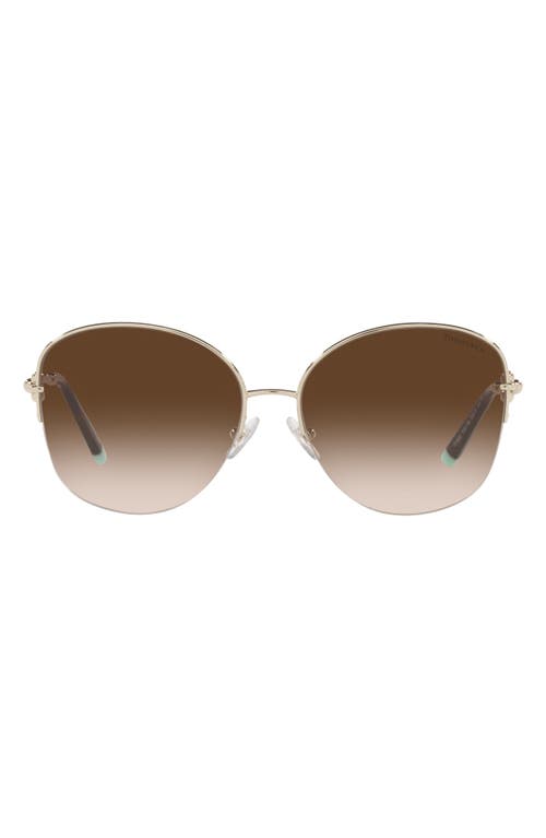 Tiffany & Co. 58mm Gradient Pillow Sunglasses in Pale Gold at Nordstrom