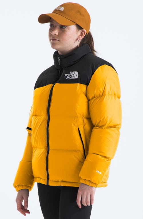 The North Face Long-sleeved Down Jacket In Summit Gold