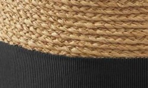 Helen Kaminski Easton Raffia Sun Hat In Natural/black