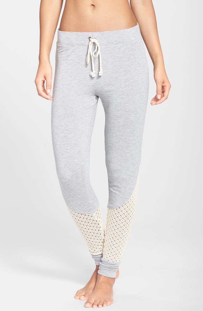 Underella by Ella Moss 'Harlow' Crochet Trim Sweatpants Nordstrom